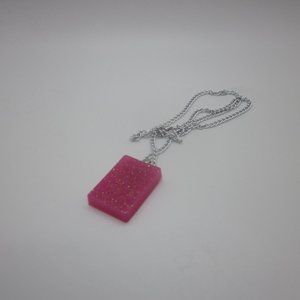 Pink Shimmer Pendant Necklace